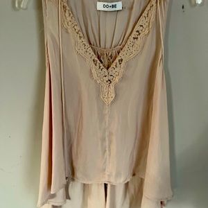 Embellished Tank Top - Champagne/Crème Medium